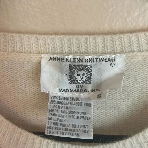 Vintage Anne Klein Knitted Soft Wool Classy Sparkly Sweater S - Picture 5 of 7